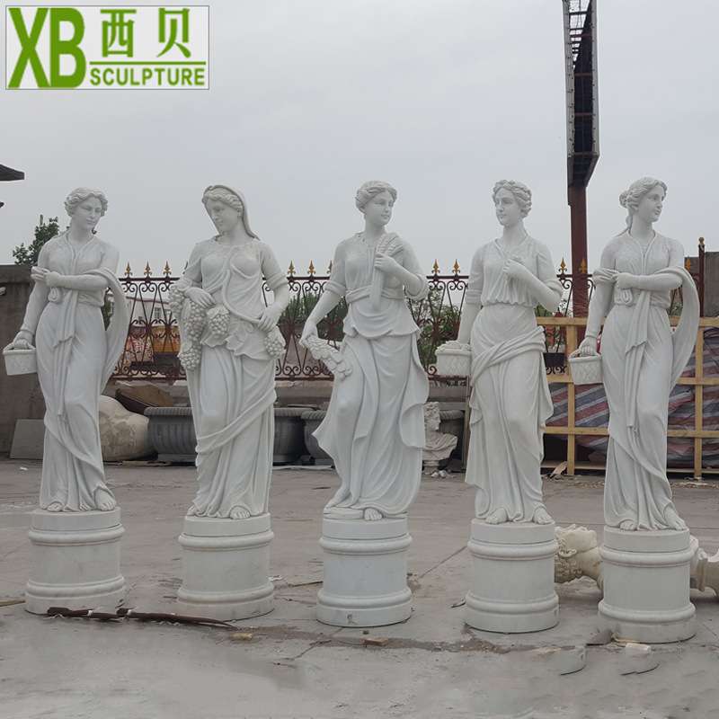石雕欧式人物 西方女性人物喷泉雕塑 庭院别墅装饰摆件