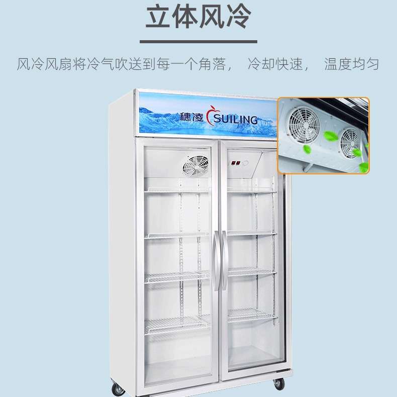 穗凌LG4-682M2F商用立式冰柜饮料柜冷藏保鲜超市展示柜双门冷柜