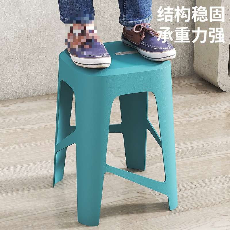 凳子家用高凳子餐椅结实简约耐用办公板凳餐桌椅塑料加厚Tω