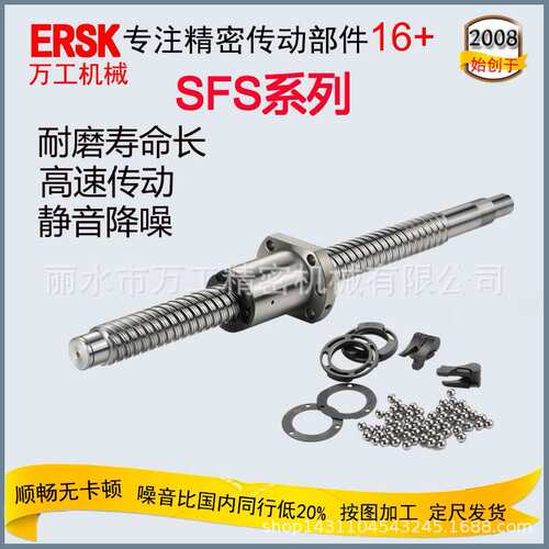 丽水万工ERSK厂家 导程10mm滚珠螺杆SFS4010 按图加工滚珠丝杠