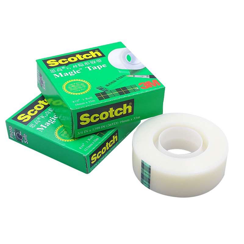 3M Scotch思高810耐撕神奇隐形胶带错题粘字胶带手撕可写字测试复