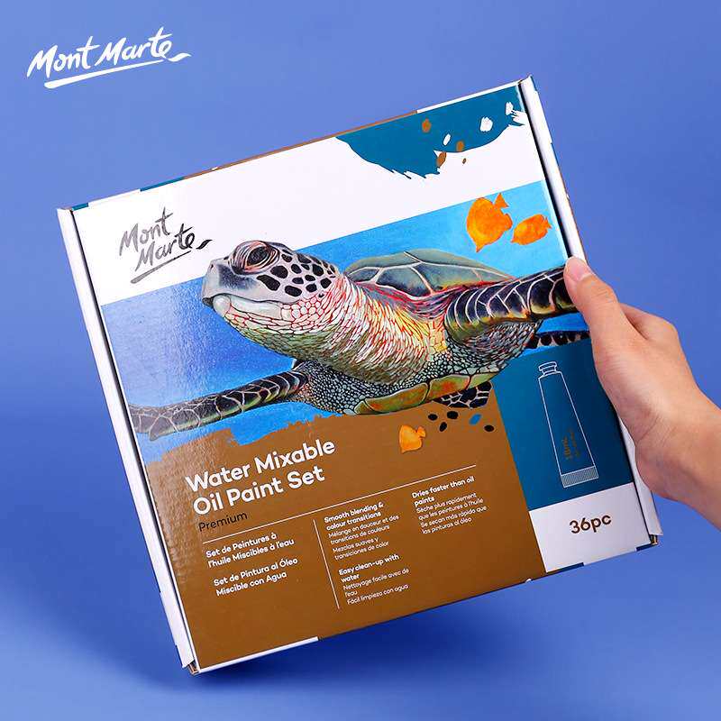 蒙玛特水调油画颜料36色套装18ml水彩透明油画无味水溶性油画颜料