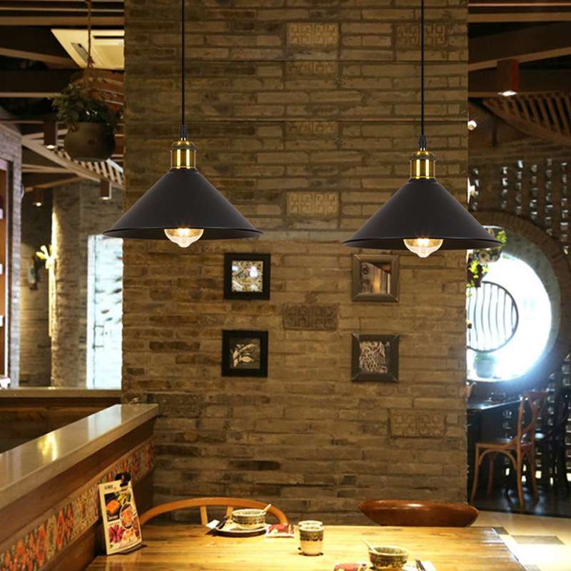 loft复古工业风创意个性饭店餐厅咖啡厅酒吧单头灯罩怀旧锅盖吊灯