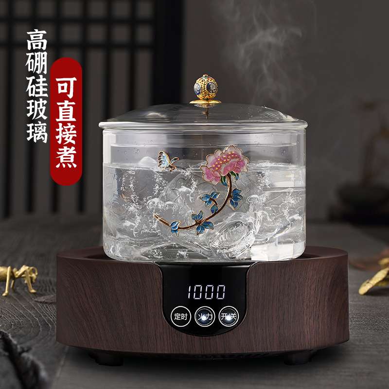 玻璃茶洗带盖可煮特大号耐热洗茶杯器皿家用电陶炉茶具消毒锅