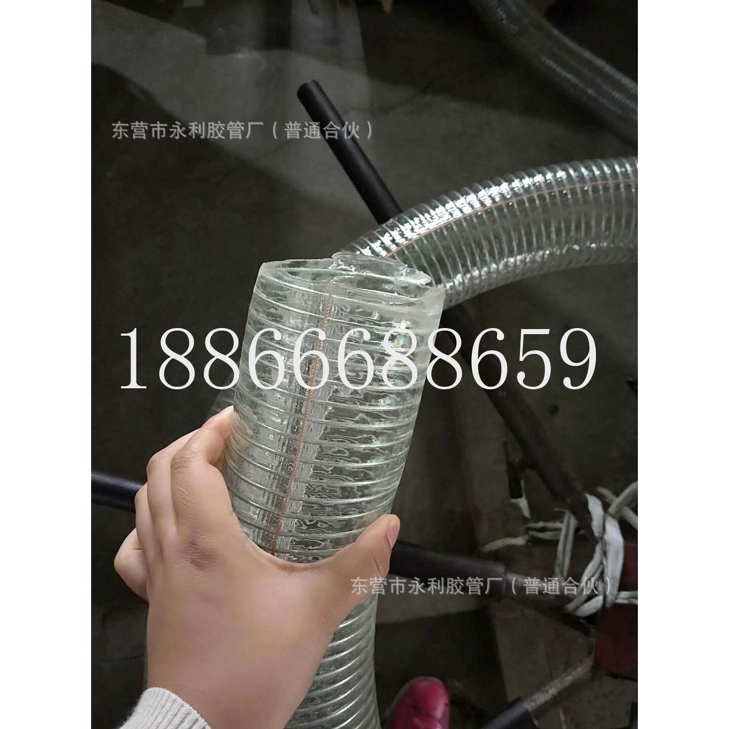 聚氨酯透明钢丝软管聚醚型食品级输奶管透明钢丝管不锈钢丝输酒管