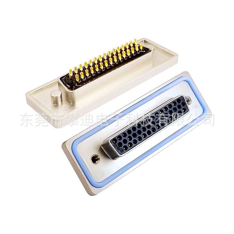 ip67防水d-sub连接器HDB44公母头焊线式转接头VGA镀金44pin针航空