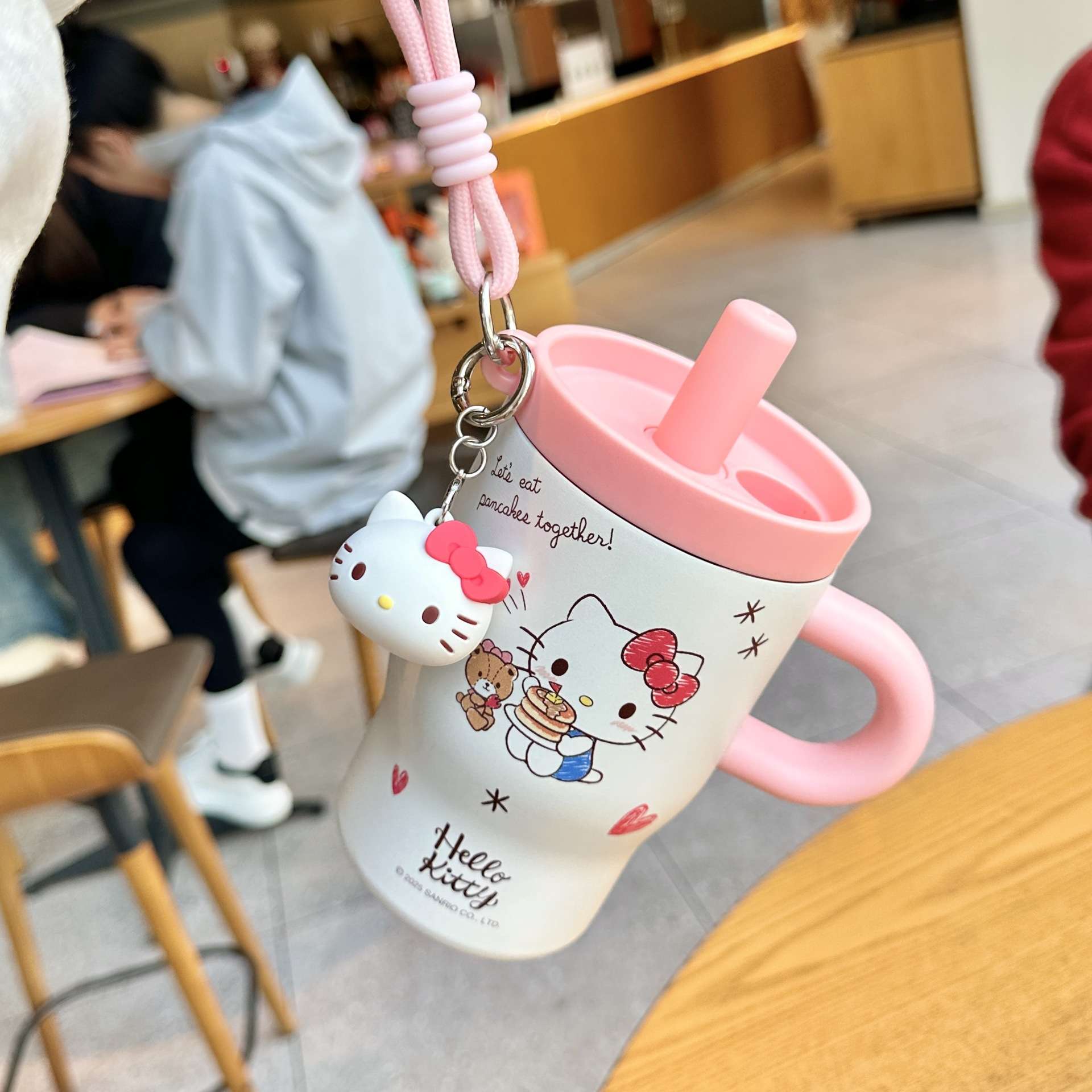 三丽鸥奶茶保温杯女生可爱kt吸管杯美式创意咖啡杯情侣办公杯子