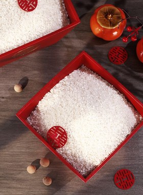老式红色米斗结婚木升子四方招财进宝斗金装饰客厅婚庆用品大全
