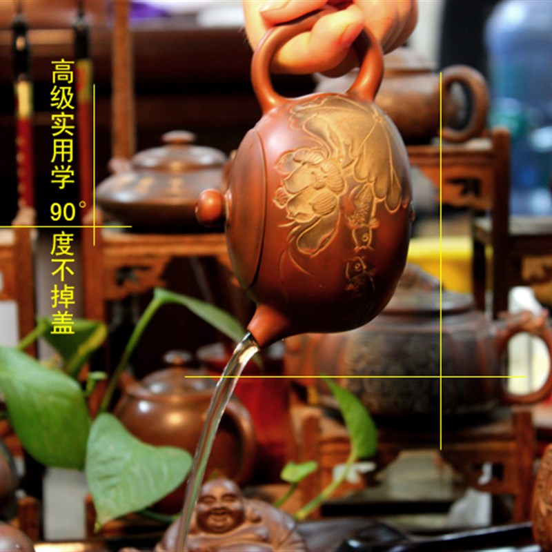 钦州坭兴陶茶壶泡茶壶茶具精品纯手工紫泥壶非紫砂壶家用西施壶