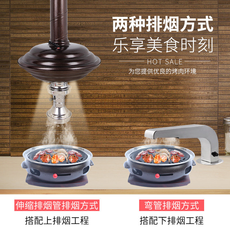 韩式铸铁烧烤炉木炭商用家用户外摆摊加厚圆形碳烤肉机设备炉具