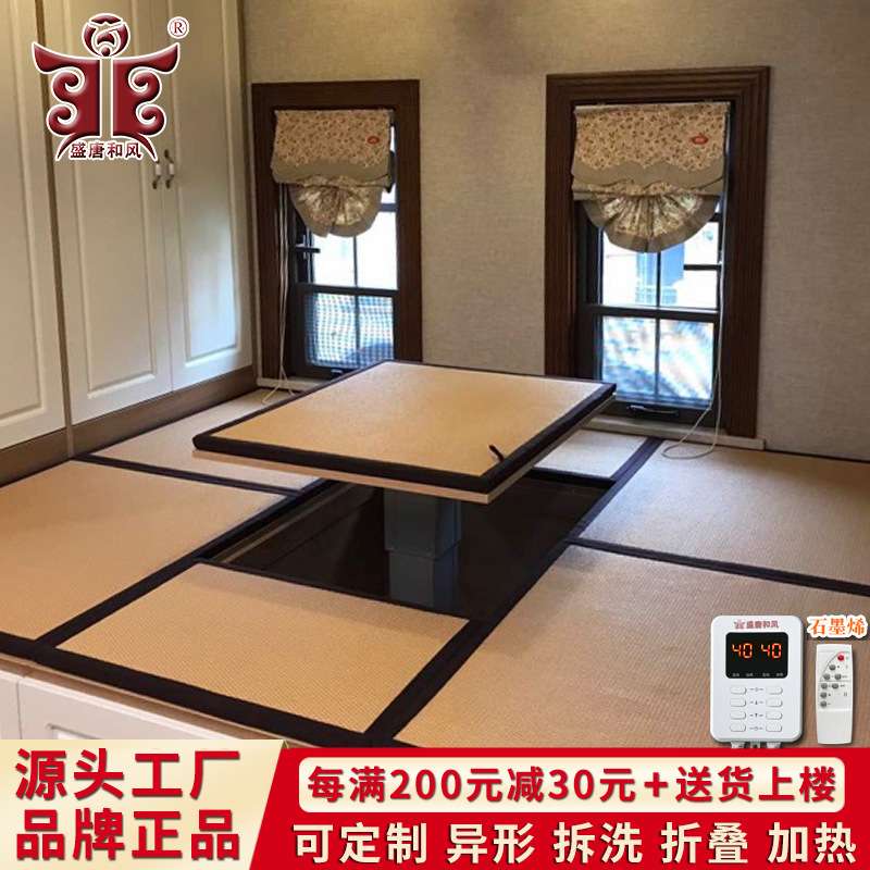 电加热榻榻米垫子椰棕拼接地垫茶室地台床垫地铺睡垫炕垫可定