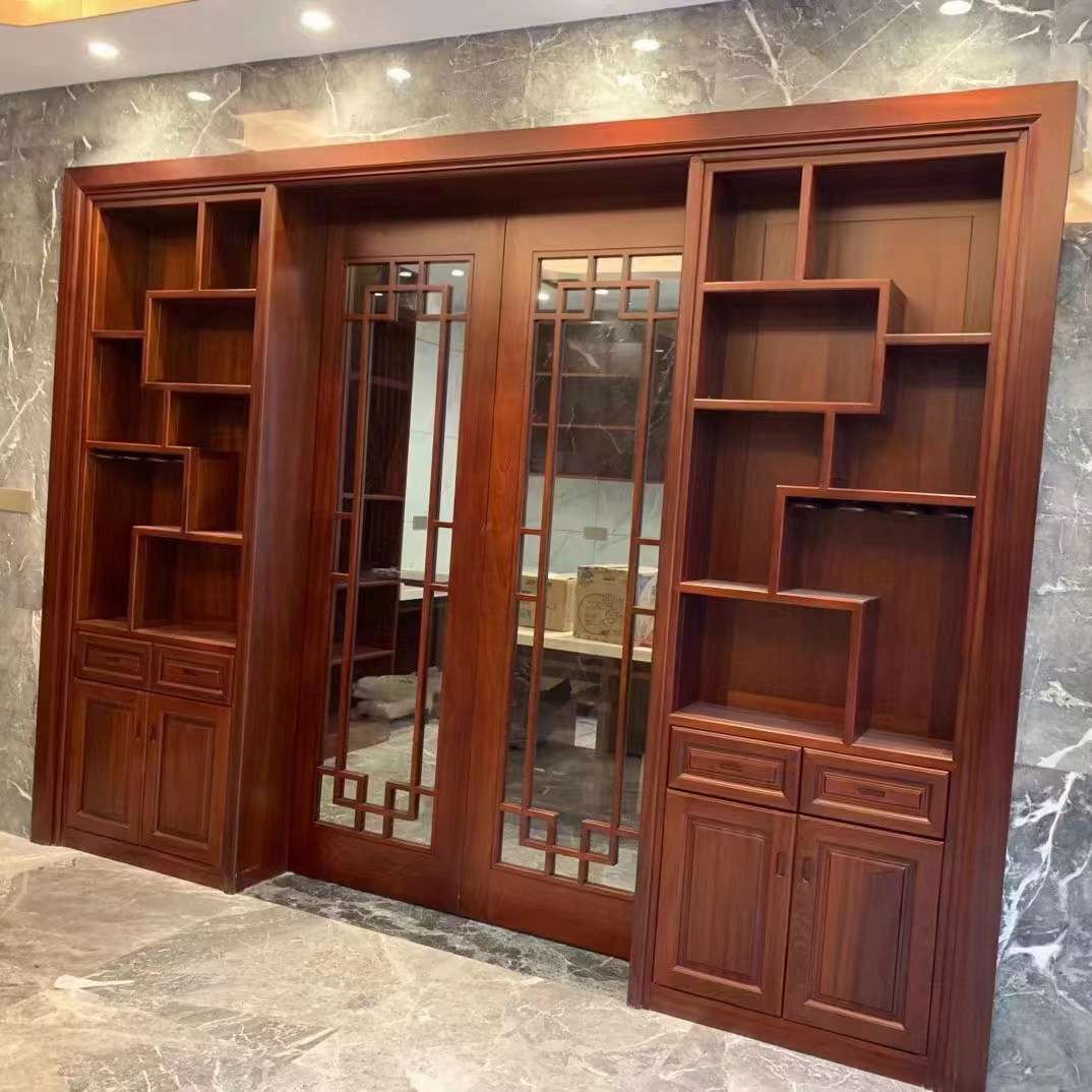 古董柜实木中式仿古餐边柜多种实木材质耐用耐潮工艺品摆件展示柜
