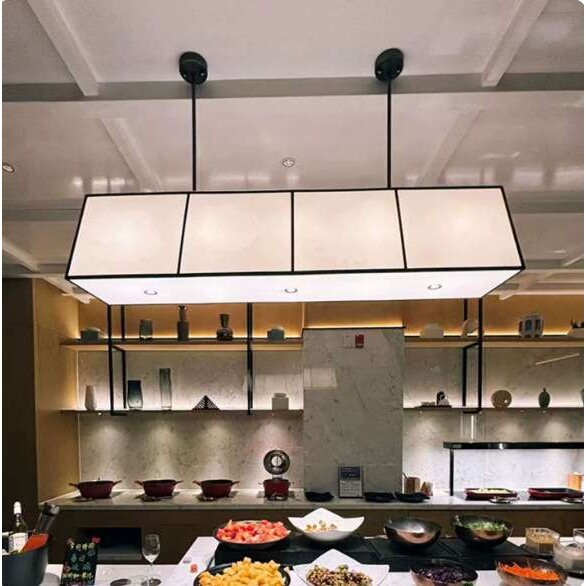 日式禅意麻布吊灯复古茶室餐厅创意仿古竹装饰新中式餐桌铁艺灯具
