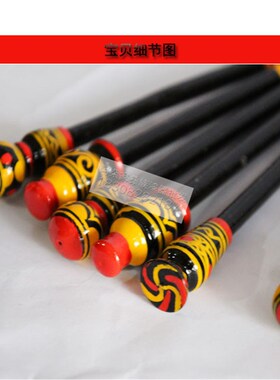 凉山彝族漆器发簪实木民族特色风格小勺子发簪饰品红黄黑1支包邮