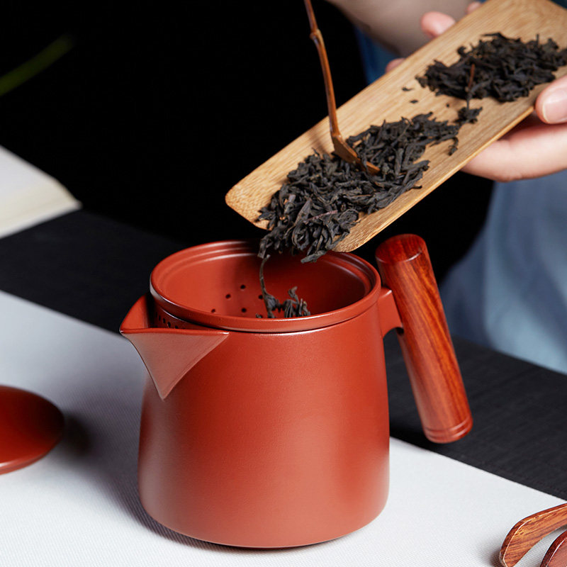 紫砂功夫茶具泡茶壶茶杯日式旅行茶具套装快客杯分茶器茶道杯木把