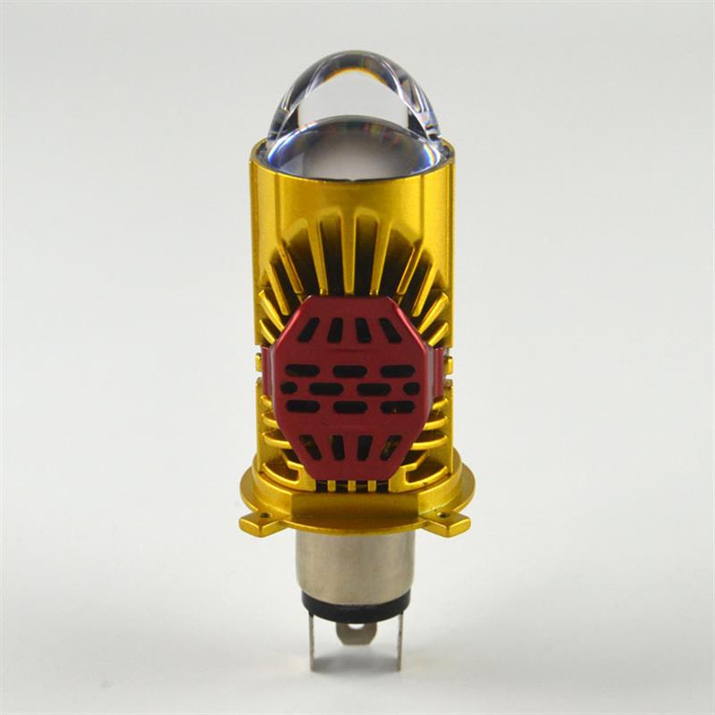 汽车LED灯H4远近一体双光双透镜矩阵高亮聚光灯泡汽车摩托车通用