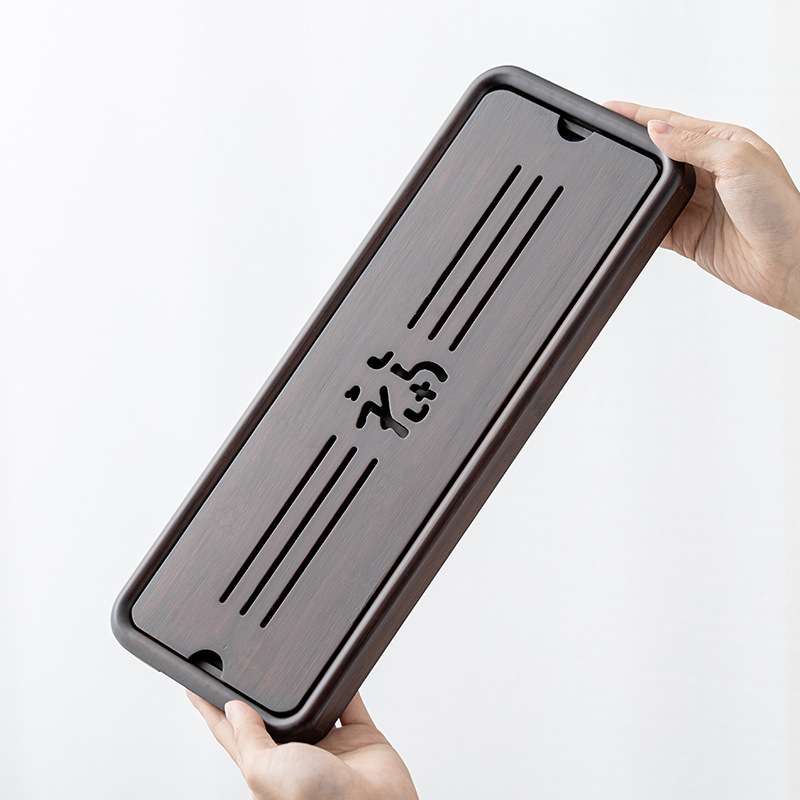日式轻奢楠竹家用小型新中式干泡台茶台办公室迷你蓄水储水小茶盘