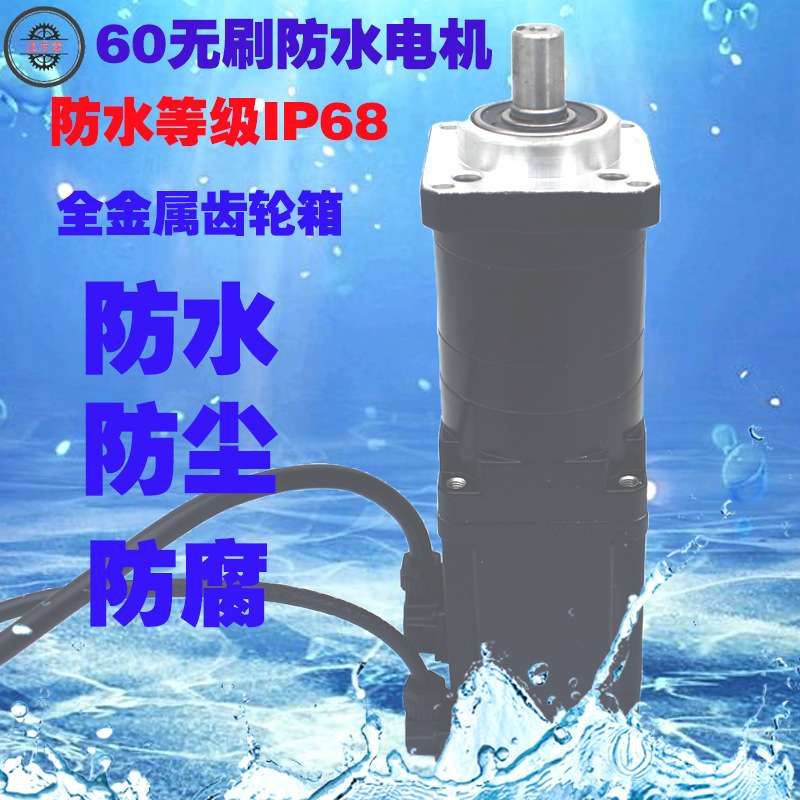 ZFY60无刷防水电机24v大扭矩直流马达水下机器人使用防尘IP68微型