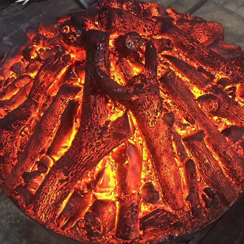 定 制壁炉芯仿真火焰盘碳转角电子观火嵌入式假火炉装饰取暖器家