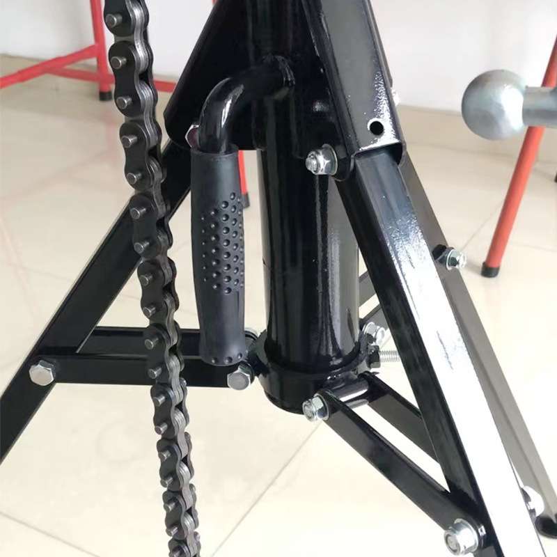 支架式链虎钳管道三脚支架台虎钳管子托架链条台钳套丝滚槽切管机