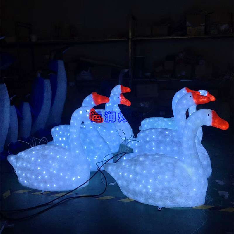 草坪蝴蝶造型灯 LED户外动物灯 天鹅立体灯 鱼儿滴胶灯厂家