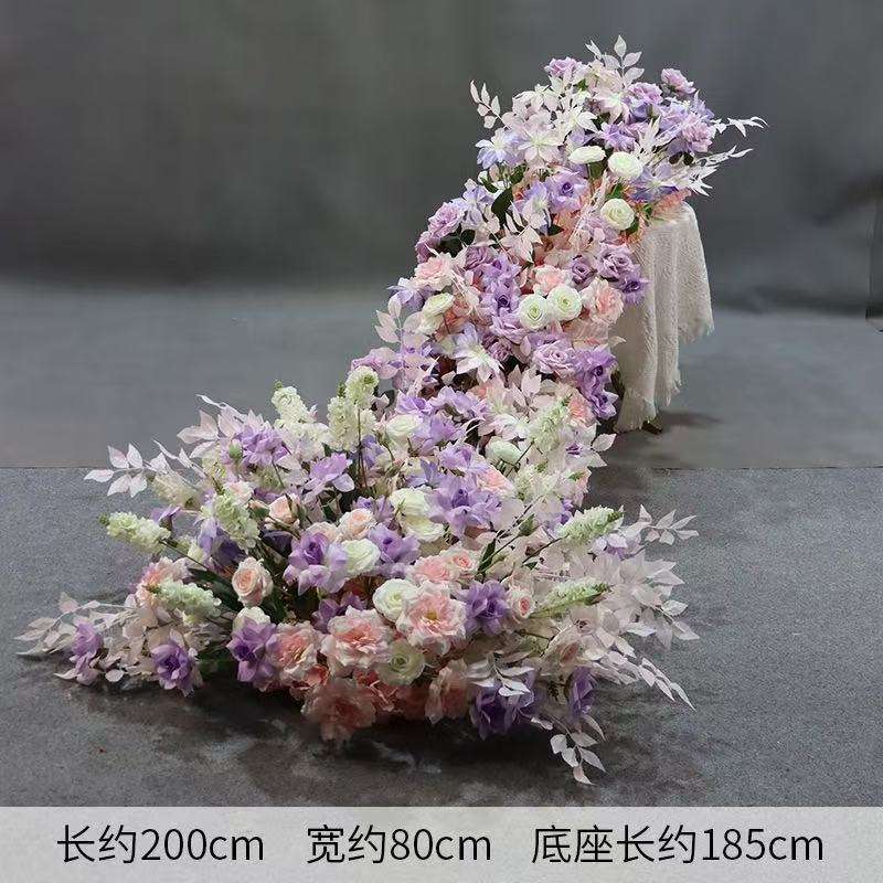 跨境仿真花瀑布成品婚礼现场布置垂吊花排酒店宴会装饰仿真花束