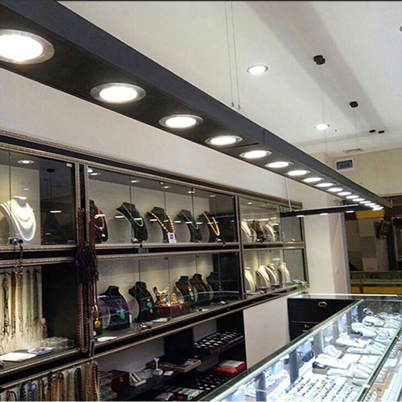 防眩目商铺护眼吊线灯聚光珠宝展示柜条形灯工程铝材吸顶柜台灯