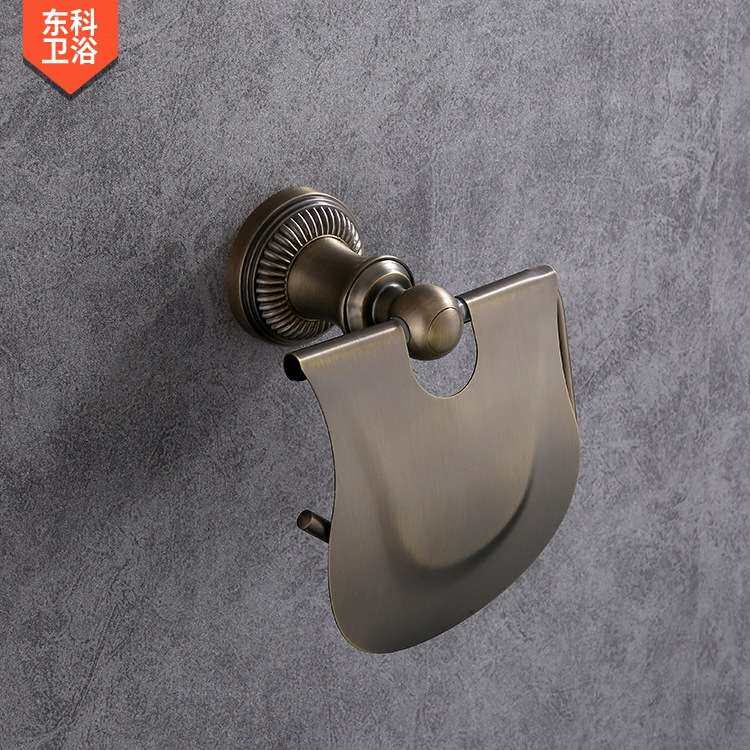 仿古全铜青花瓷纸巾架 卷纸器 纸巾盒 厕纸架 浴室五金挂件