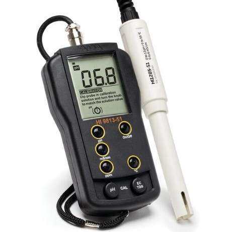 哈纳HI9813-51pHECTDS温度测定仪酸碱度计电导率计固体溶解量
