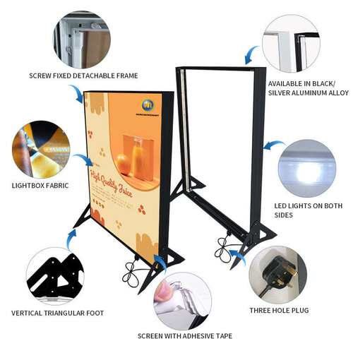 New Design Portable High Quality Aluminum Frame Seg Light bo