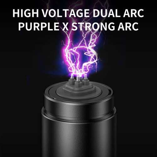 Multifunctional flashlight with arc window breaking hammer