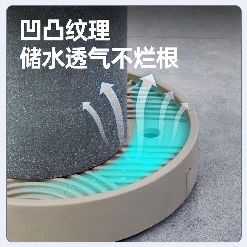 花盆托盘带轮移动底座接水花盘底花架垫底塑料花盒滚轮万向轮圆盘