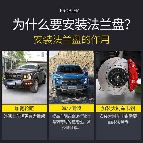 适用猛禽F150LTD改装17-22款专用法兰盘BONOSS法兰盘轮毂加宽垫片