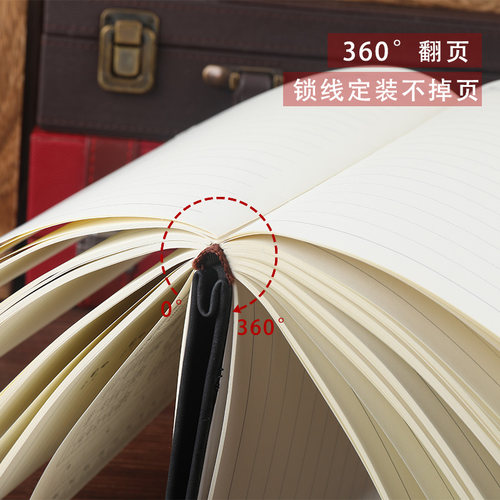 忠简a5笔记本子超厚皮面商务记事本简约加厚大学生日记本文艺精致