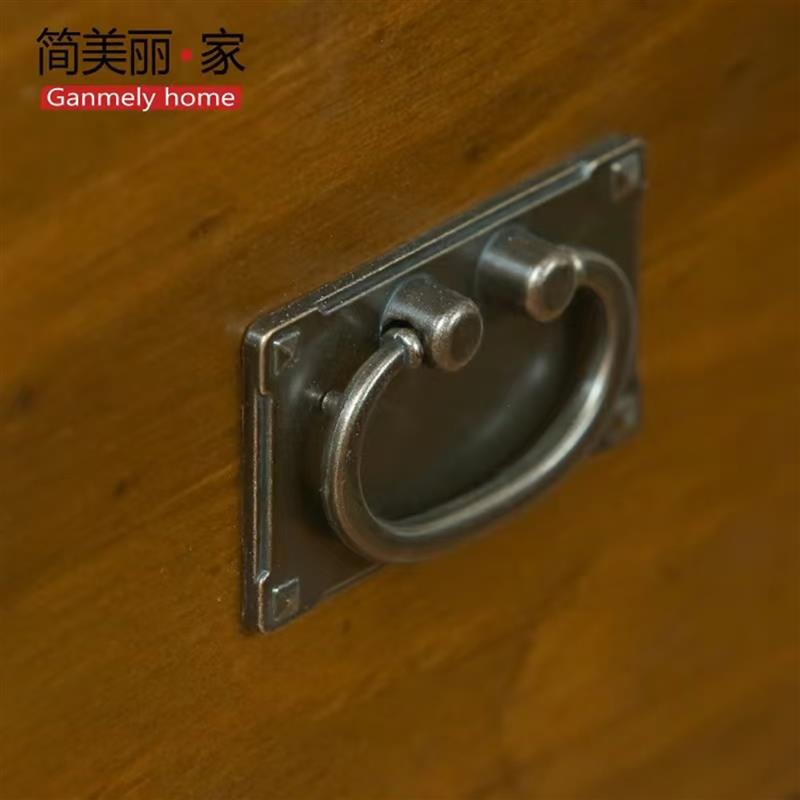简美丽家实木床头柜美式胡桃色迷你床头柜 小户型板式床头柜 松木
