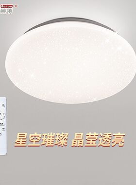 LED智能吸顶灯 遥控调光色主卧室灯两室一厅灯具组合套餐