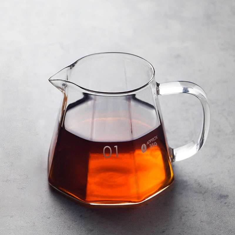 手冲咖啡壶高硼硅玻璃耐热分享壶茶杯家用便携咖啡过滤杯咖啡器具