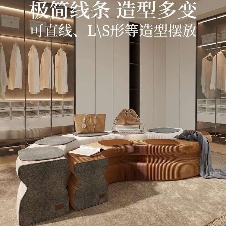 十八纸折叠长凳伸缩沙发凳时尚折叠凳子收纳家具矮长凳创意省空间