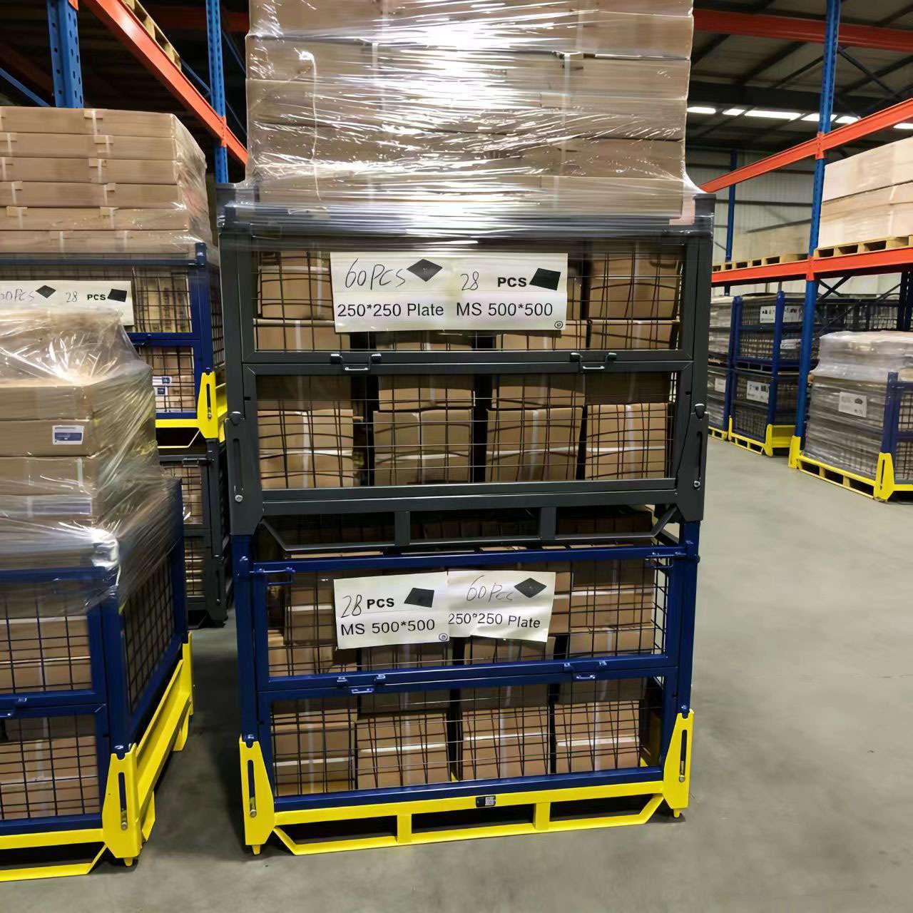 厂价出售金属周转箱 蝴蝶笼金属周转箱快递分拣筐可堆垛规格多样