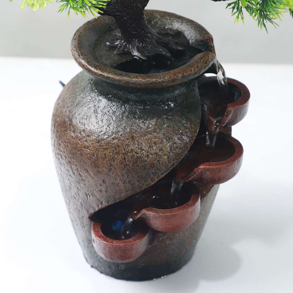 外贸厂家直销浙江摆件轻奢流水花瓶树脂工艺品L27插树欧式盆景