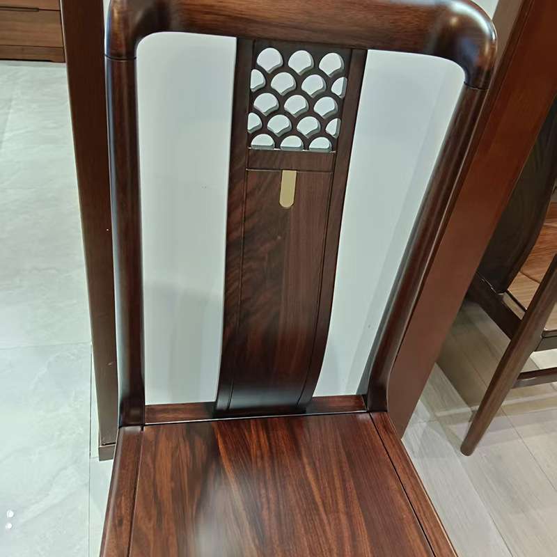 全实木餐椅餐桌椅子家用现代简约中式原木书房饭店餐厅凳子靠背椅
