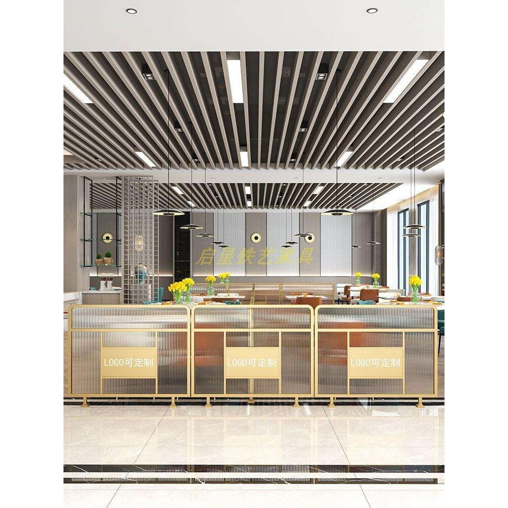 火锅城矮隔断过道装饰铁艺不锈钢灯光小屏风餐厅馆茶楼酒店围栏栅