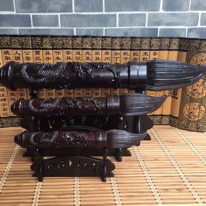 供应黑檀木文昌笔木摆件手工雕刻家居客厅办公桌摆件
