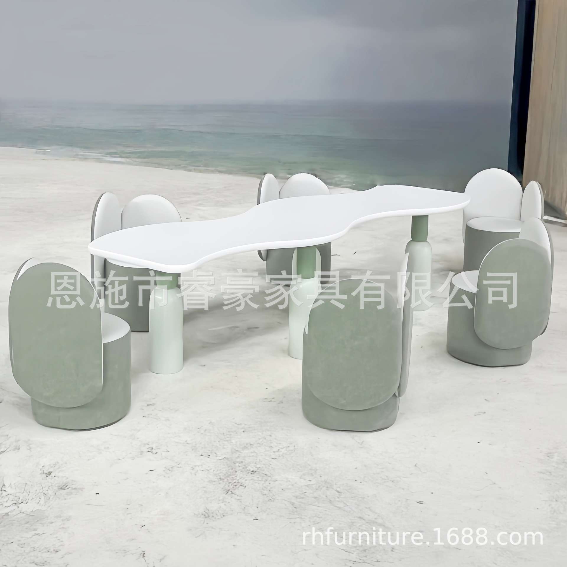 ZDH新款儿童区桌椅组合时尚小朋友娱乐学习家具架空层手工美工桌