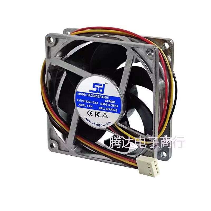 8025风扇 DC12V 0.6A 8厘米/CM 铝框PWM调速电源电脑机箱散热风扇