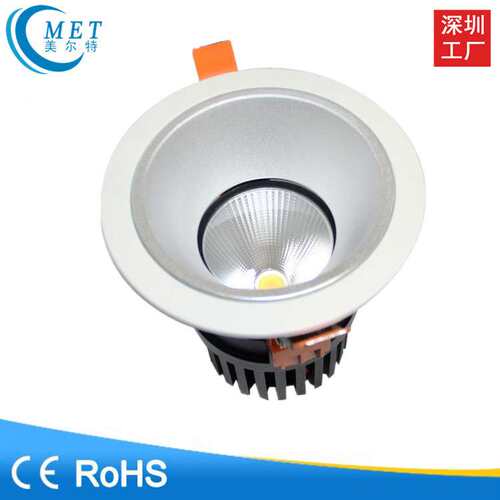 大功率cob射灯嵌入式15w30w40w50wled酒店大堂高空工程射灯可调