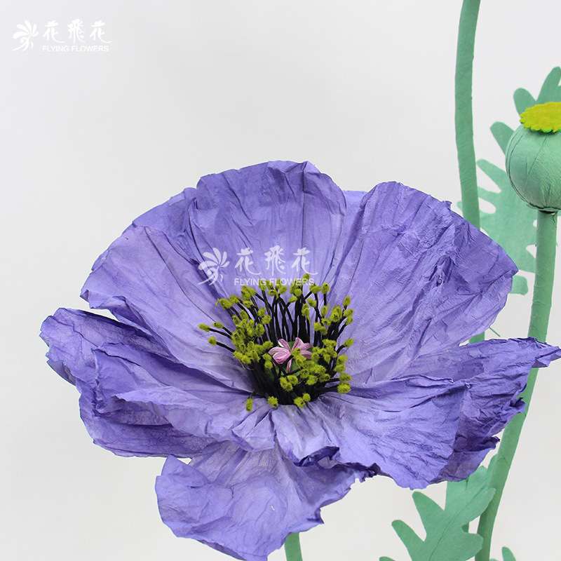巨型虞美人纸花成品婚礼婚庆大型活动装饰布置商场橱窗美陈室内