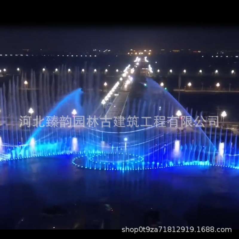 大型音乐喷泉一维摇摆直喷高喷头设备河道亮化程控景区喷泉厂家