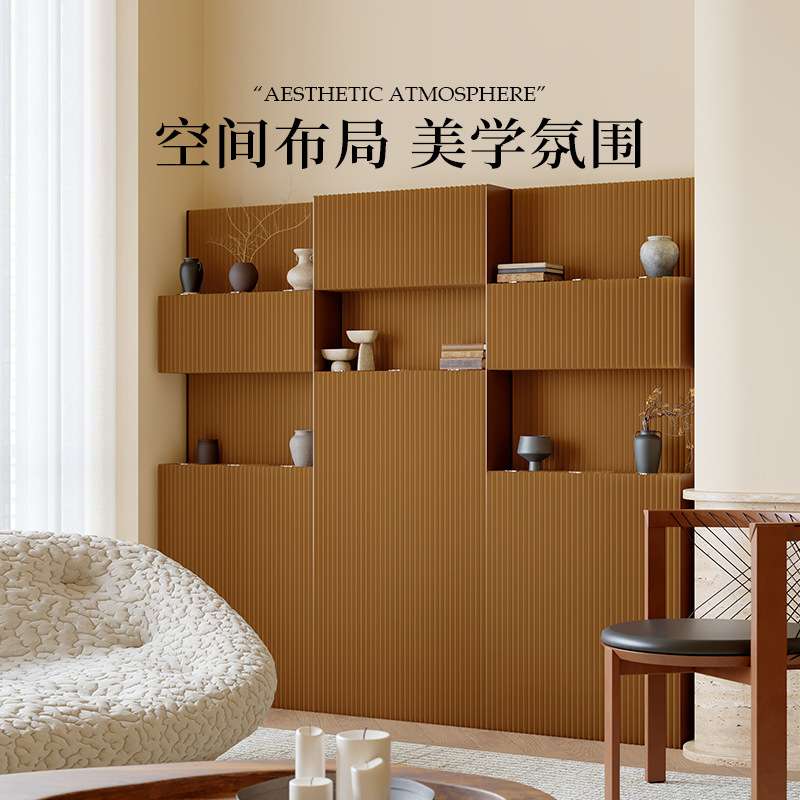 十八纸屏风隔断琴格纸墙办公家具隔板商用围栏置物架展示架储物架