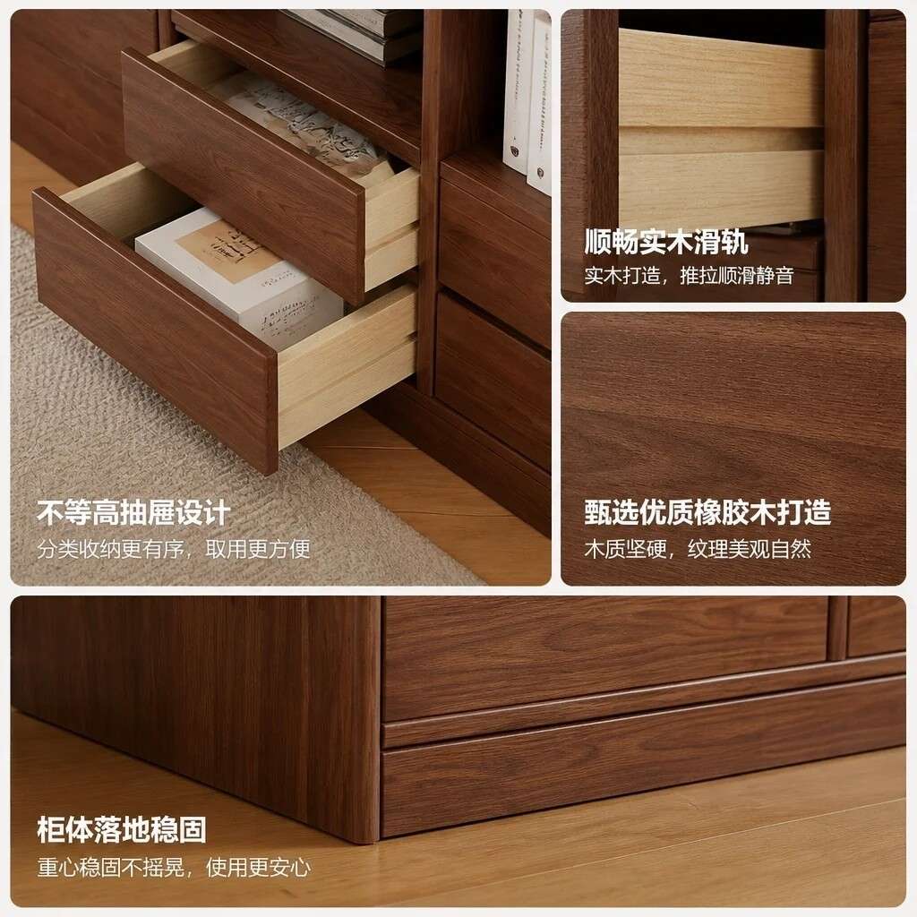 书柜客厅置物柜幼儿园格子柜实木柜子展示柜矮柜落地储物柜收纳柜